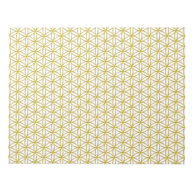 Flower of Life / Blume des Lebens - gold pattern Notepad (Front)