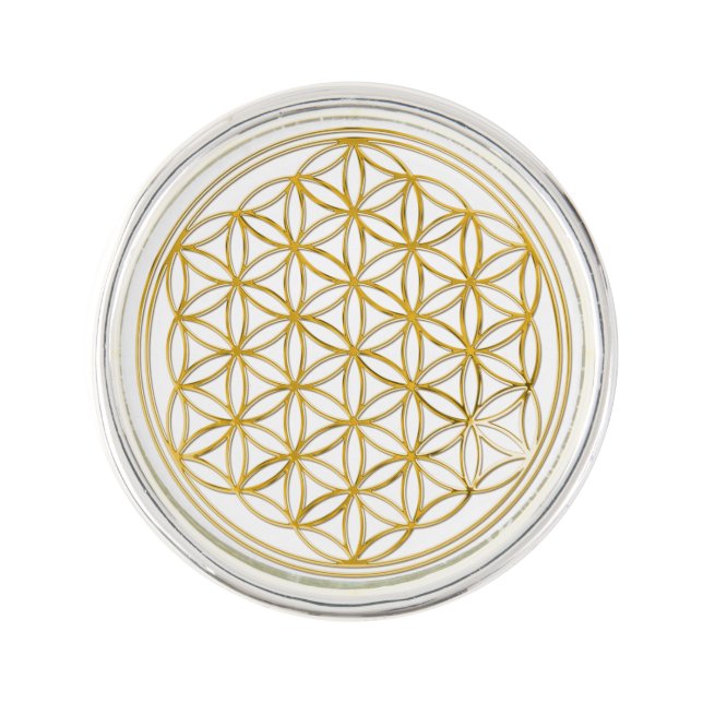Flower Of Life / Blume des Lebens - gold Pin (Front)