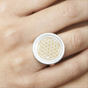 Flower Of Life / Blume des Lebens - GOLD Ring
