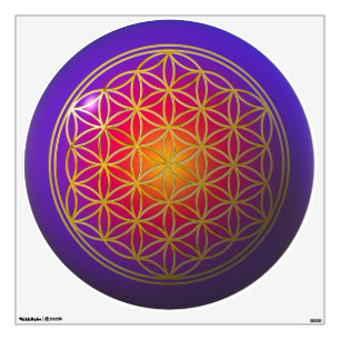Flower Of Life / Blume des Lebens - gold violet Wall Sticker