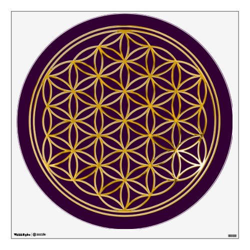 Flower of Life  Blume des Lebens _ GOLD Wall Decal