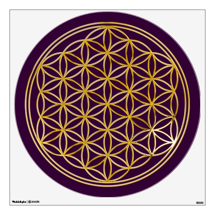 Flower of Life / Blume des Lebens   GOLD Room Sticker