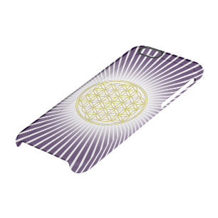 Flower of Life / Blume des Lebens gold white rays Clear iPhone 6/6S Case