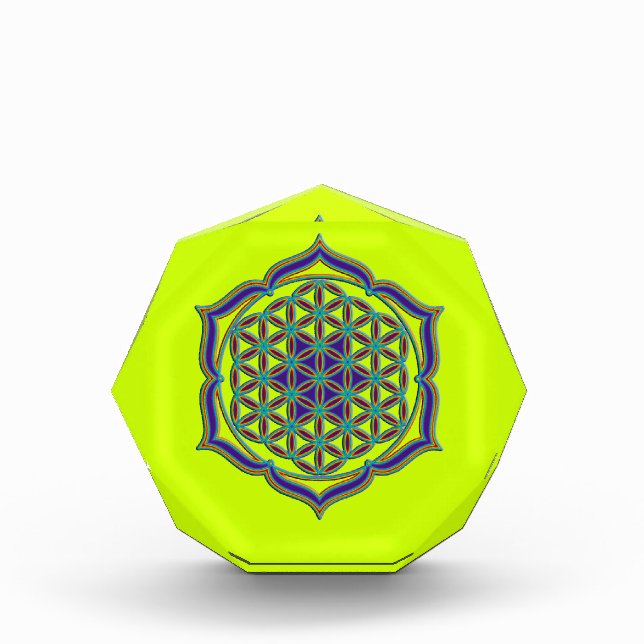 Flower Of Life / Blume des Lebens - Lotus Contour Acrylic Award (Front)