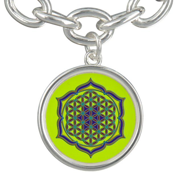 Flower Of Life / Blume des Lebens - Lotus Contour Charm Bracelet (Design)