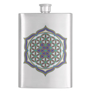 Flower Of Life / Blume des Lebens - Lotus Contour Flask