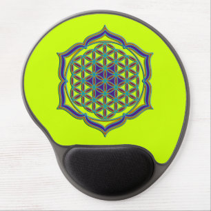 Flower Of Life / Blume des Lebens - Lotus Contour Gel Mouse Pad