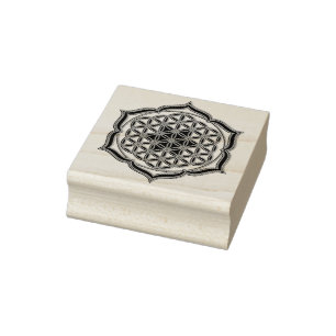 Flower Of Life / Blume des Lebens - Lotus contour Rubber Stamp