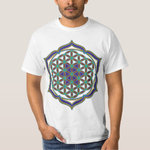 Flower Of Life / Blume des Lebens - Lotus Contour T-Shirt