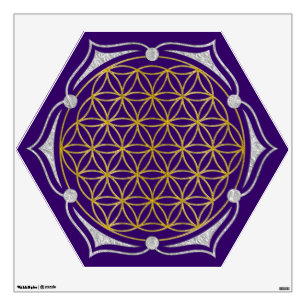 Flower of Life / Blume des Lebens - Lotus GOLD Wall Sticker