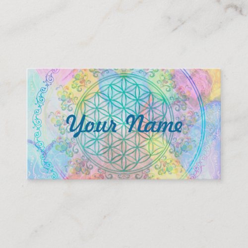 Flower of Life  Blume des Lebens _ Love Hearts Business Card