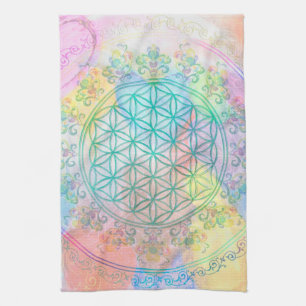 Flower of Life / Blume des Lebens - Love Hearts Kitchen Towel