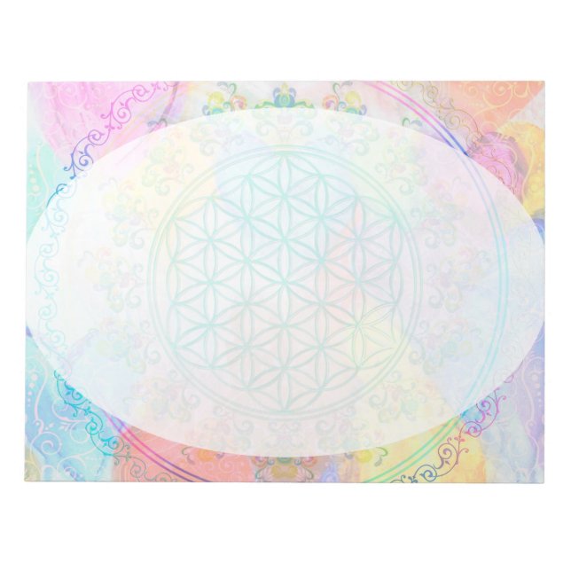 Flower of Life / Blume des Lebens - Love Hearts Notepad (Front)