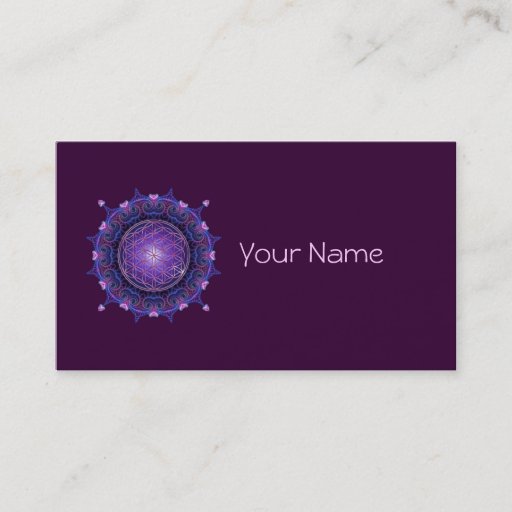 Customizable FLOWER OF LIFE / Blume des Lebens - Mandala I Business Card Templates