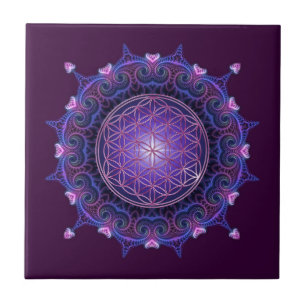 FLOWER OF LIFE / Blume des Lebens - Mandala I Ceramic Tile
