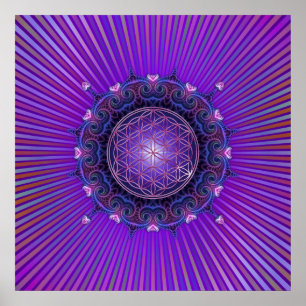 FLOWER OF LIFE / Blume des Lebens - Mandala I Poster