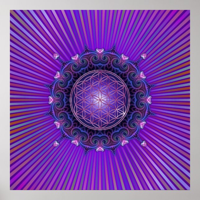 FLOWER OF LIFE / Blume des Lebens - Mandala I Poster (Front)