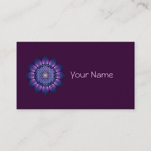 FLOWER OF LIFE / Blume des Lebens - Mandala II Business Card Template