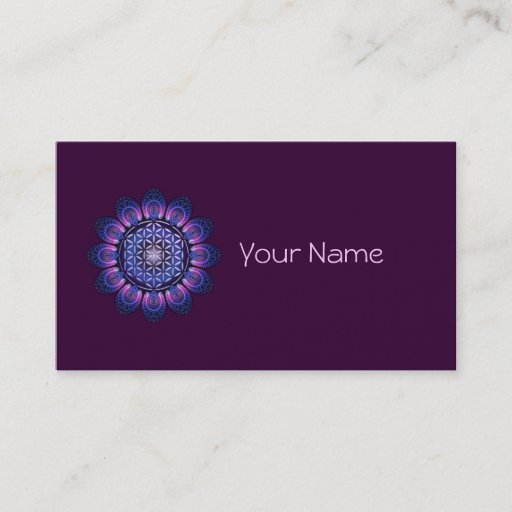 Customizable FLOWER OF LIFE / Blume des Lebens - Mandala II Business Card Template