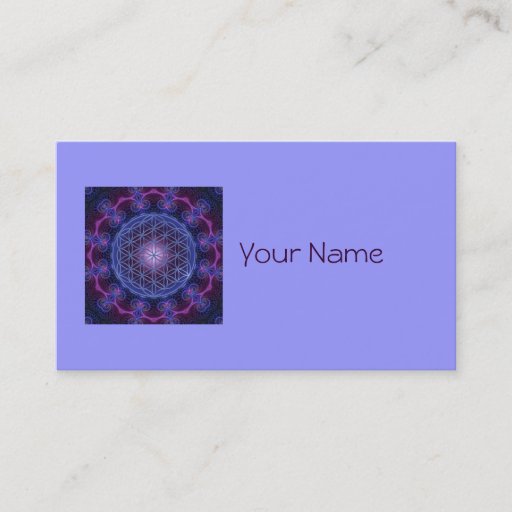 Customizable FLOWER OF LIFE/Blume des Lebens Mandala II Square Business Card Templates