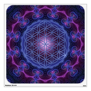 FLOWER OF LIFE/Blume des Lebens Mandala II Square Wall Decal