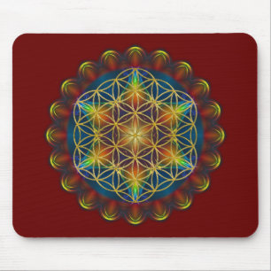 FLOWER OF LIFE / Blume des Lebens - Mandala III Mouse Pad