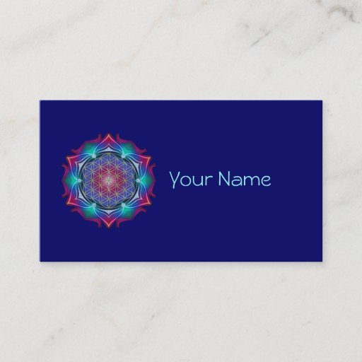 Customizable FLOWER OF LIFE / Blume des Lebens - Mandala IV Business Cards
