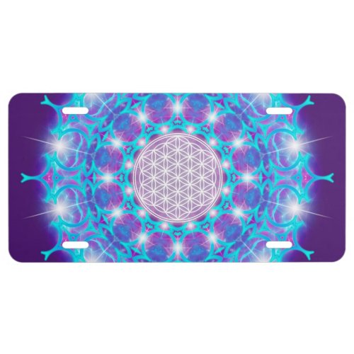 Flower Of Life  Blume des Lebens _ Mandala Stars License Plate