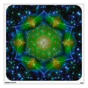 FLOWER OF LIFE/Blume des Lebens Mandala V Square Wall Sticker