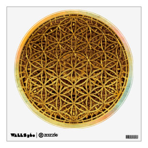 Flower Of Life / Blume des Lebens - medal gold Wall Sticker