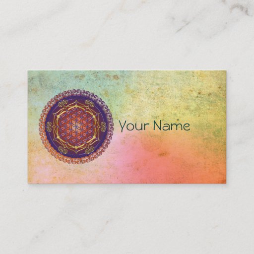 Customizable FLOWER OF LIFE / Blume des Lebens - Ornament I Business Card Template