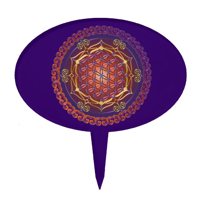 Flower of Life / Blume des Lebens - Ornament I Cake Topper (Front)