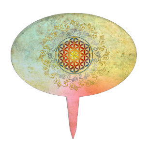 Flower of Life / Blume des Lebens - Ornament IV BG Cake Topper
