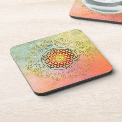 Flower of Life  Blume des Lebens _ Ornament IV BG Coaster