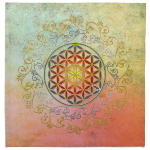Flower of Life / Blume des Lebens - Ornament IV BG Napkin