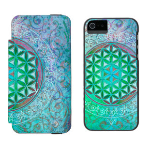 Flower Of Life / Blume des Lebens - Ornament IV iPhone SE/5/5s Wallet Case