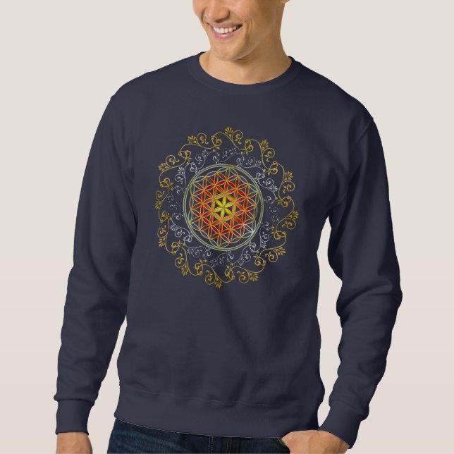 Flower of Life / Blume des Lebens - Ornament IV Sweatshirt (Front)