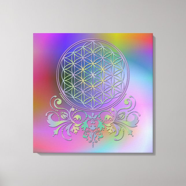 Flower of Life / Blume des Lebens - Ornaments II Canvas Print (Front)