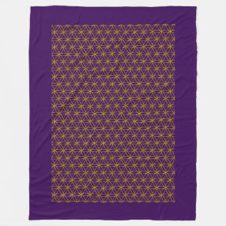 Flower of Life / Blume des Lebens - pattern gold Fleece Blanket