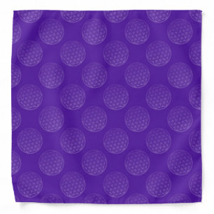 Flower of Life / Blume des Lebens - Pattern violet Bandana