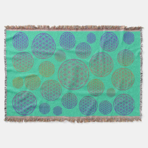 Flower of Life / Blume des Lebens - pattern violet Throw Blanket