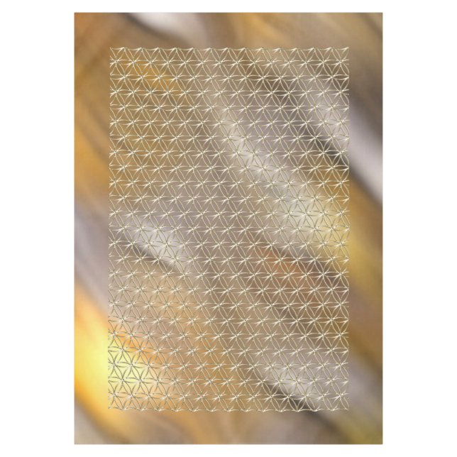 Flower of Life / Blume des Lebens - pattern white Tablecloth (Front)