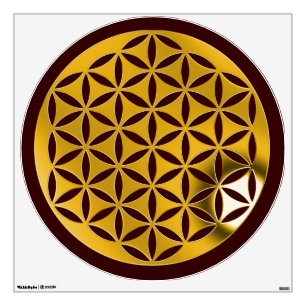 Flower of Life / Blume des Lebens - punched GOLD Wall Sticker