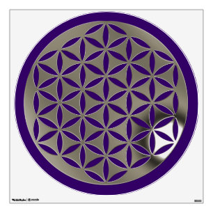 Flower of Life / Blume des Lebens - punched SILVER Wall Decal