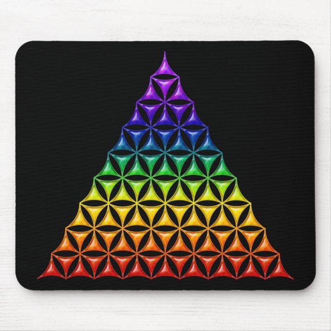 Flower Of Life / Blume des Lebens - pyramid chakra Mouse Pad (Front)