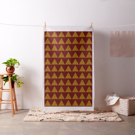 Flower Of Life / Blume des Lebens - pyramid gold Fabric