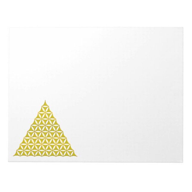 Flower Of Life / Blume des Lebens - pyramid gold Notepad (Front)
