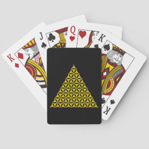 Flower Of Life / Blume des Lebens - pyramid gold Poker Cards
