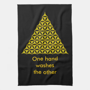 Flower Of Life / Blume des Lebens - pyramid gold Towel