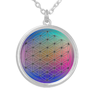 Flower of Life Blume des Lebens Romantic Silver Plated Necklace